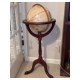 REPLOGLE 12”D World Classic Series Globe encased on a very nice cherry finish stand - 38” tall - in really good condition