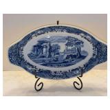 SPODE Blue Italian Oval Au gratin Serving Dish with original box - 14 x 8 x 2-3/4” tall