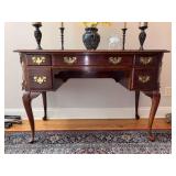 Gorgeous elegant cherry Queen Anne style writing desk - 46 x 21 x 30-1/2 tall