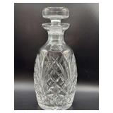 Gorgeous Crystal Diamond Point Decanter with Crystal Stopper - 9-1/4” tall - very close match to Waterford but not marked