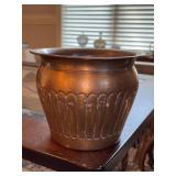 Decorative copper planter - 7-1/2”D x 6” tall