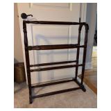 Bombay Company mahogany quilt rack - 27 x 12-1/2 x 33-1/2 tall