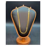 14” Classic Gold-Tone Flat Snake Chain Necklace