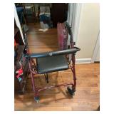 Lumex Rollator walker with seat. Foldable