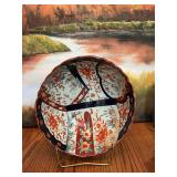 Japanese Imari style multicolored porcelain floral bowl. 9 1/2” x 10” x 4 1/4”