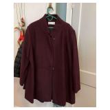 Nice Ava Viv polyester and wool jacket. Size has been taken off appears to be a 1X or a 2X.