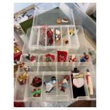Assortment of Christmas ornaments and decor
