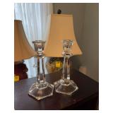 Pair of 7 inch Crystal candlesticks