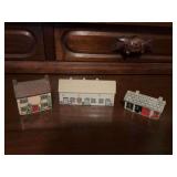 Wade porcelain Whimsy on Why village houses. Set of 3- England
