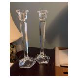 Pair of 10 inch pretty Crystal candlesticks
