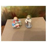 Erzgebirge Wendt & Kuhn musical angel and seamstress doll. Germany miniatures