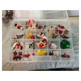 Vintage wooden, glass and homemade ornaments