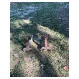 Vintage pair of cast iron andirons