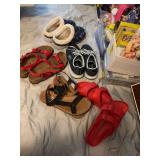 Assortment of size 8 and 38 Birkenstocks and shoes