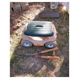 Step 2 yard cart and a pair of shears