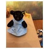 Steiff collectible, vintage black teddy bear 4 inches.  Germany.