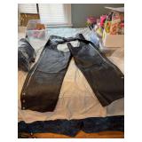 Size 3X men’s leather motorcycle ridding chaps