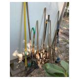 Assortment of yard tools