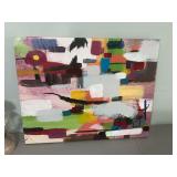 28 x 22 acrylic abstract art on canvas
