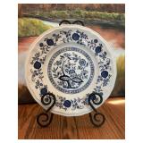 10 1/2 inch Coventry Blue Onion, Kensington- Staffordshire England, Blue onion ￼Ironstone dinner plate