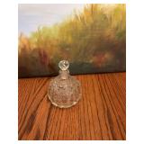 Vintage Crystal perfume bottle 4” tall