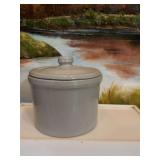 6” x 5 1/2” grey covered vintage crop