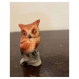 Vintage bone China, miniature owl figurine.