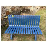 Blue Steel Bench 48” x 18” x 34” with the seat height of 18”.