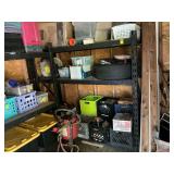 Industrial shelving unit 77“ x 24“ x 72“ with three adjustable shelves. Contents not included.