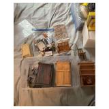 Group of vintage dollhouse furniture, and miniatures