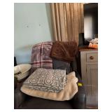 Assortment of 4 throw blankets