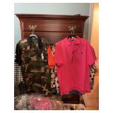 2 XL Tall Polo shirts. Camo and hot pink