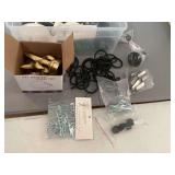 Assortment of curtain finials and hooks