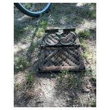 Wrought iron boot cleaner