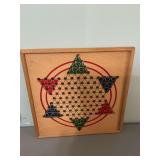 1930s patriotic Chinese checker game board no marbles
