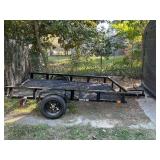 5’ x 8’ Lowes Carry On utility trailer with a 42” fold down ramp. Like new condition