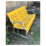 ￼J. R. Bunting brand yellow glider from the 1940-50’s. The gliders have been replaced with stainless steel ball bearings. In excellent condition.