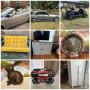 Volvo, Mercedes, Golf Cart, Tools, Pottery, Household Goods, and Lots of Miniature Collectibles