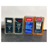 Assortment of CCI Ammunition including Stinger 22 LR and Maxi-Mag 22 WMR Ammo
