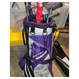 Datrex golf bag and golf clubs as shown.