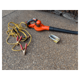 Black+ Decker Blower, Jumper Cables and Safety Glasses