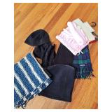 Warm scarves, gloves, hats.