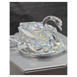 SWAROVSKI crystal Beauties of the Lake large swan. 2 in.