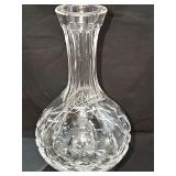 Waterford Lismore crystal open wine carafe decanter. 9 in