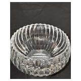 Clear cut crystal ribbed bowl. 7-in diameter x 4 in tall.