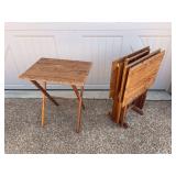 Four Folding Tables and Stand