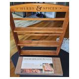 Cedar grilling planks and herbs and spices storage rack. 15 x 2.5 x 18 in tall.