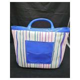 Liz Claiborne colorful bag with interior pockets and attached wallet. 10.25 x 3.5 x 10.5 in tall.