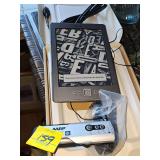 Amazon Kindle 4th Generation, AARP portable radio with earphones. Kindle needs charger. I used one I had to test it.