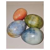 Four Alabaster / Marble Eggs.
